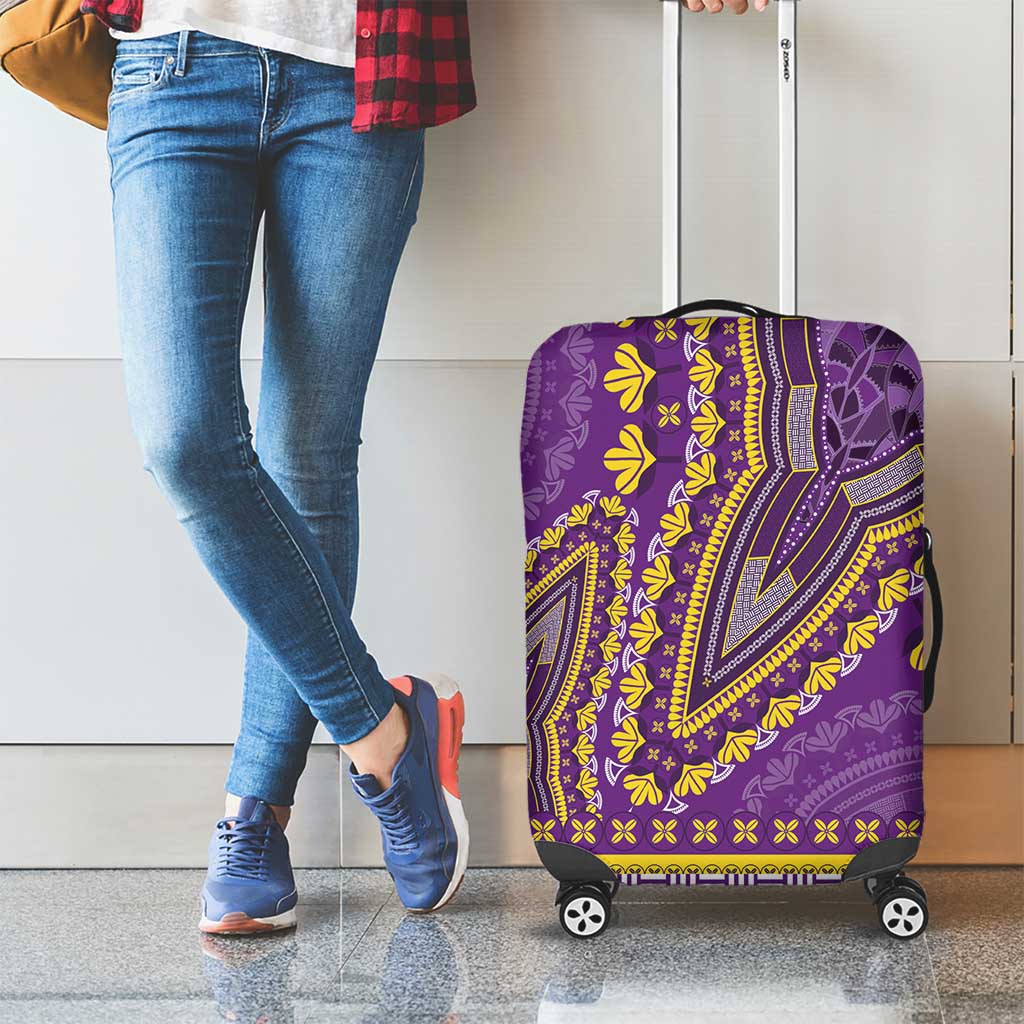African Dashiki Luggage Cover Luxury Violet - Wonder Print Shop