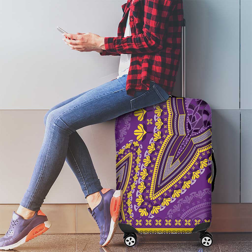 African Dashiki Luggage Cover Luxury Violet - Wonder Print Shop
