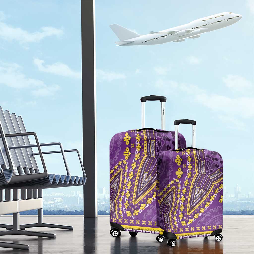 African Dashiki Luggage Cover Luxury Violet - Wonder Print Shop