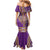 African Dashiki Mermaid Dress Luxury Violet - Wonder Print Shop