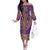 African Dashiki Off The Shoulder Long Sleeve Dress Luxury Violet - Wonder Print Shop