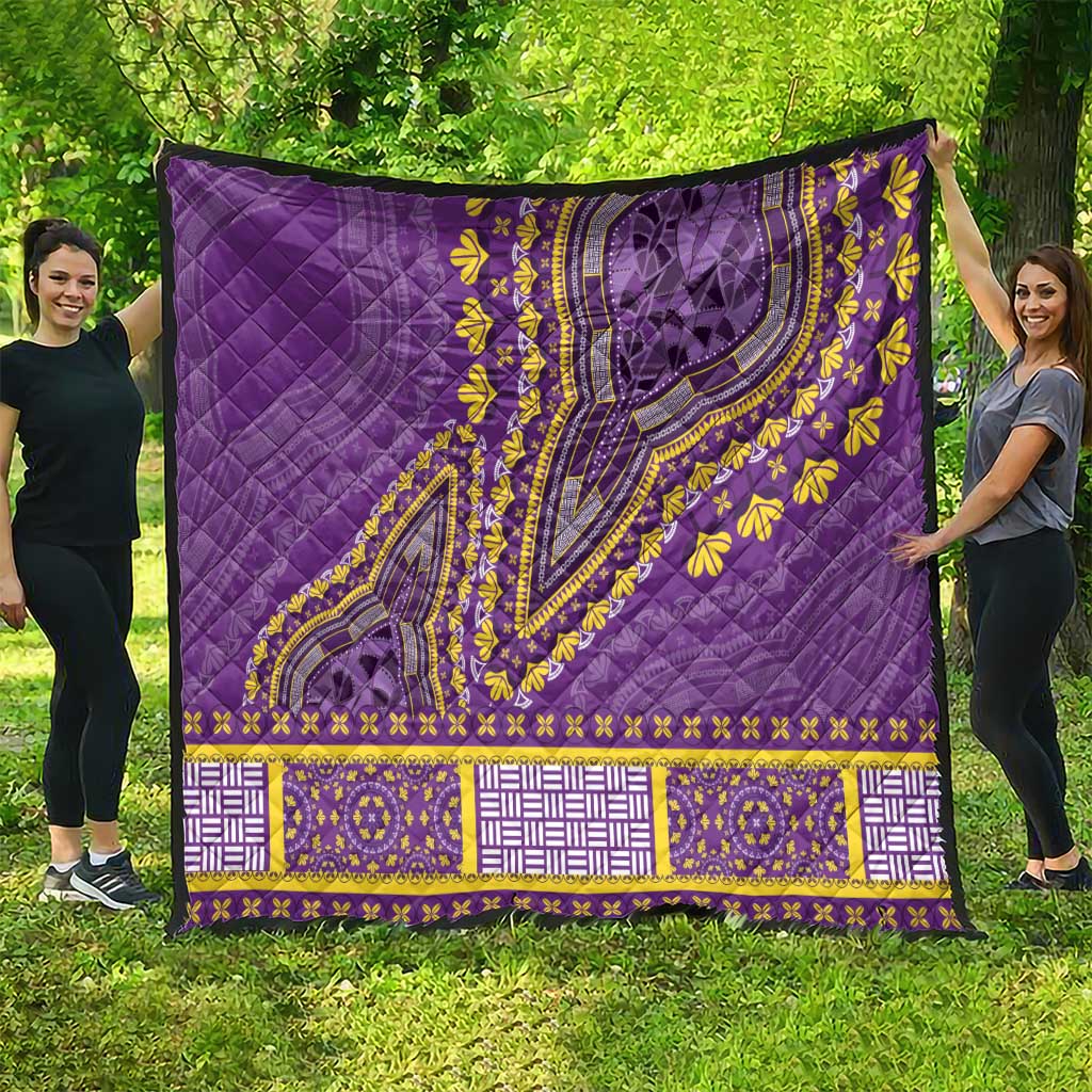 African Dashiki Quilt Luxury Violet - Wonder Print Shop