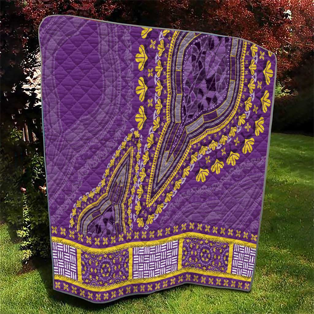African Dashiki Quilt Luxury Violet - Wonder Print Shop