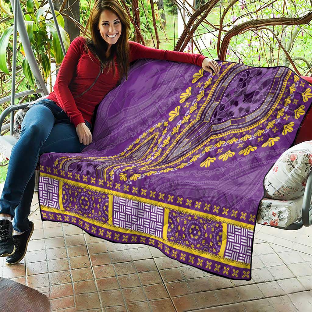 African Dashiki Quilt Luxury Violet - Wonder Print Shop