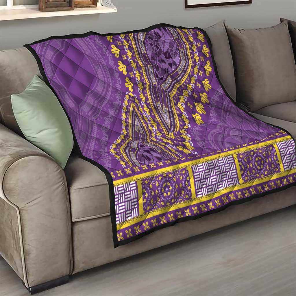African Dashiki Quilt Luxury Violet - Wonder Print Shop