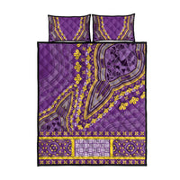 African Dashiki Quilt Bed Set Luxury Violet - Wonder Print Shop