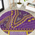 African Dashiki Round Carpet Luxury Violet