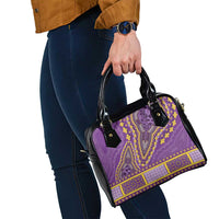 African Dashiki Shoulder Handbag Luxury Violet