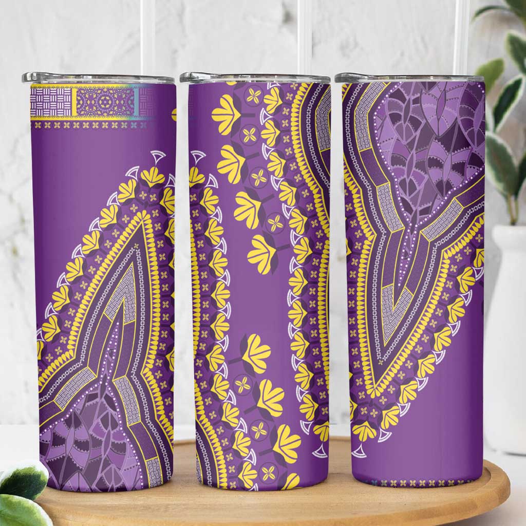 African Dashiki Skinny Tumbler Luxury Violet - Wonder Print Shop