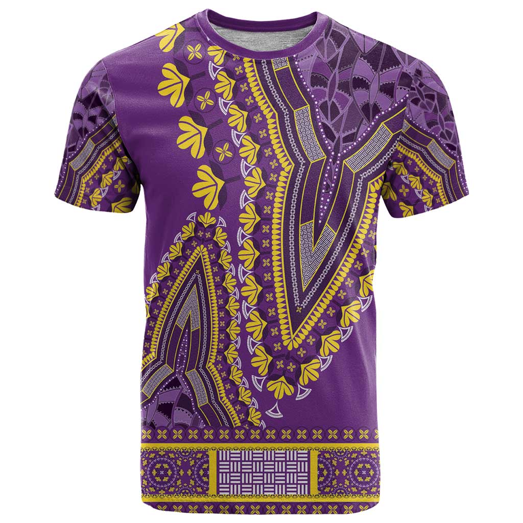 African Dashiki T Shirt Luxury Violet - Wonder Print Shop