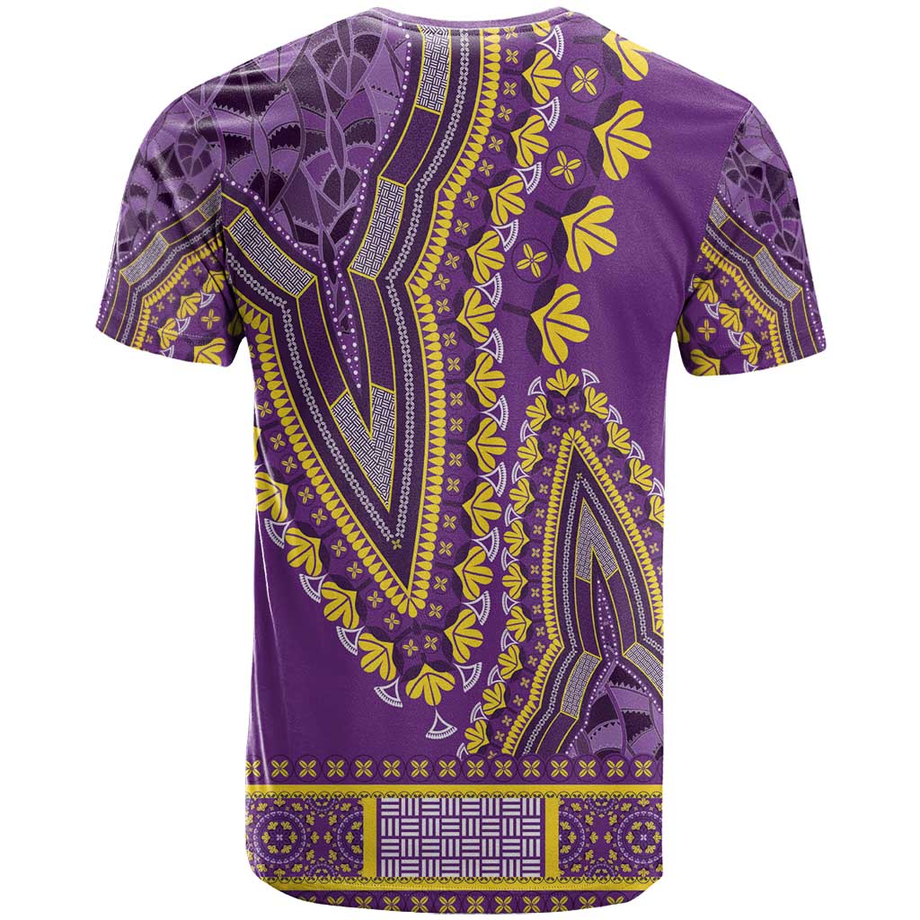 African Dashiki T Shirt Luxury Violet - Wonder Print Shop