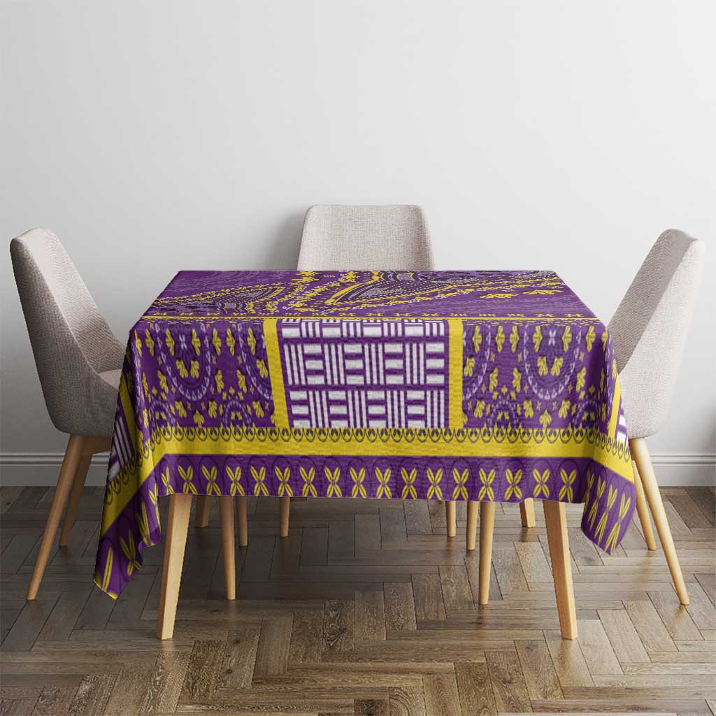 African Dashiki Tablecloth Luxury Violet - Wonder Print Shop