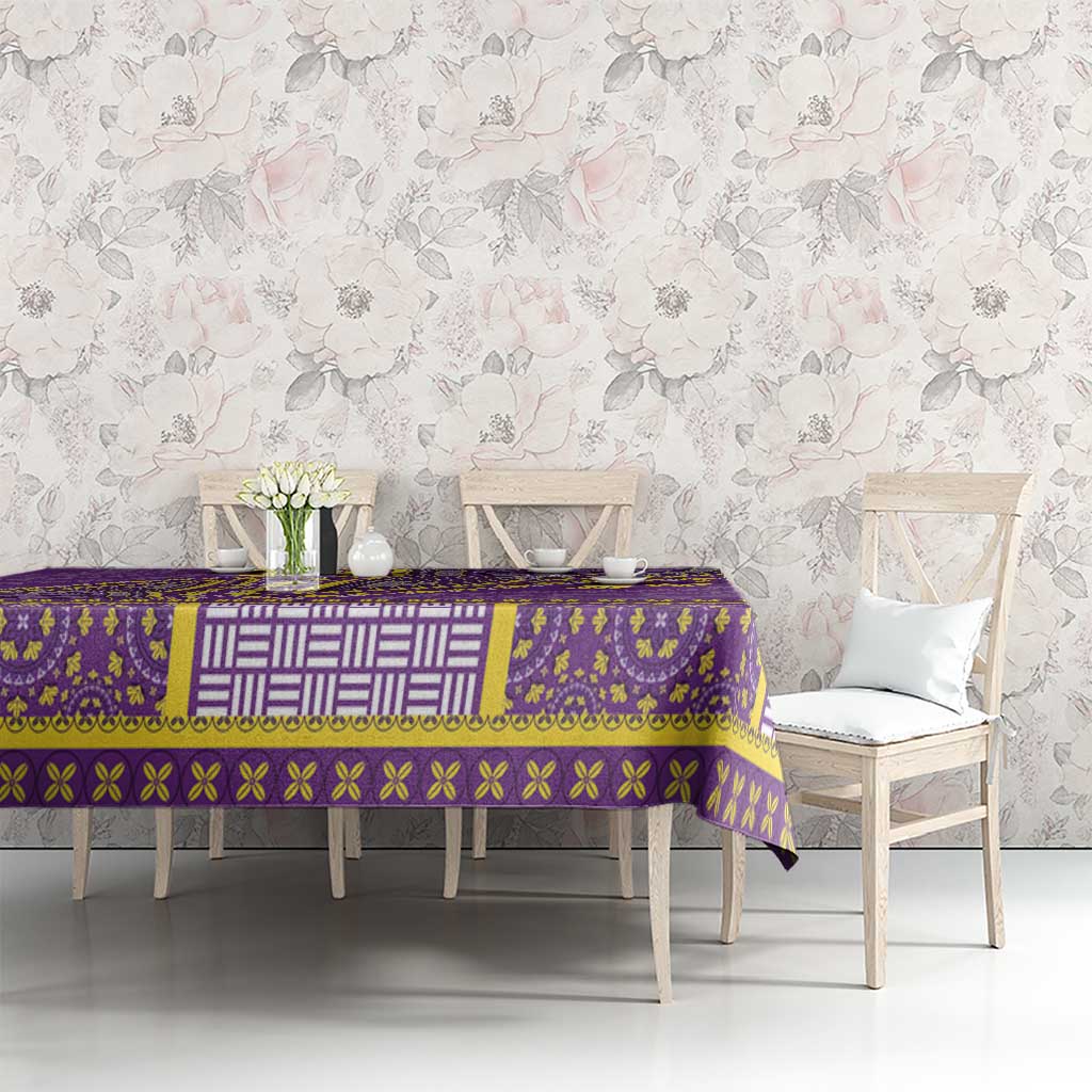 African Dashiki Tablecloth Luxury Violet - Wonder Print Shop