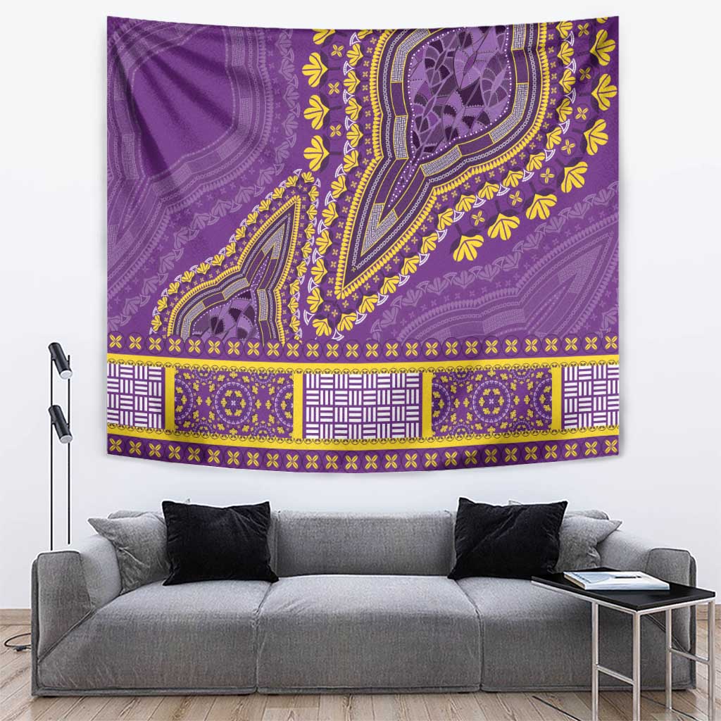 African Dashiki Tapestry Luxury Violet - Wonder Print Shop