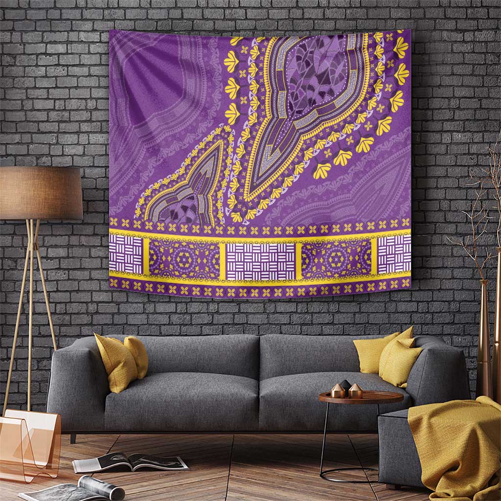 African Dashiki Tapestry Luxury Violet - Wonder Print Shop