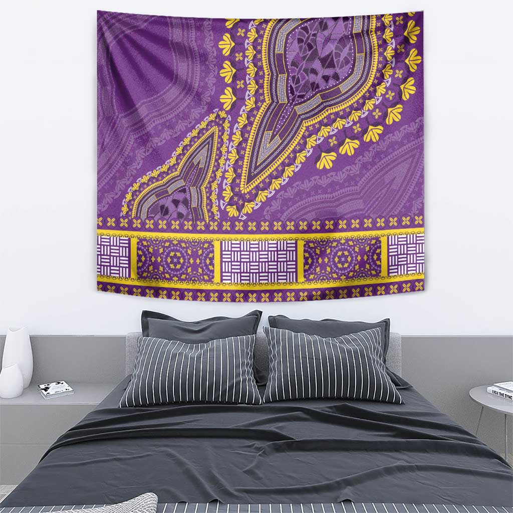 African Dashiki Tapestry Luxury Violet - Wonder Print Shop