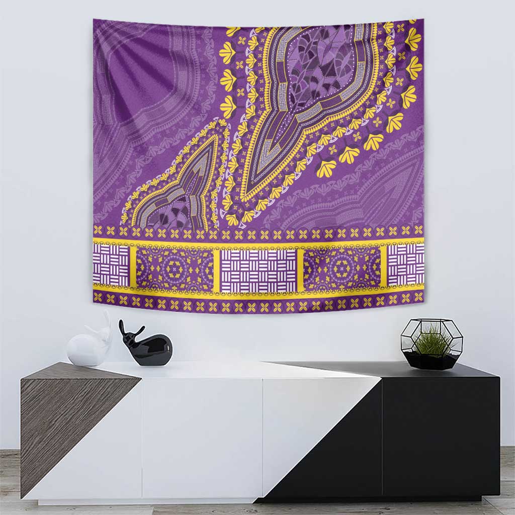 African Dashiki Tapestry Luxury Violet - Wonder Print Shop
