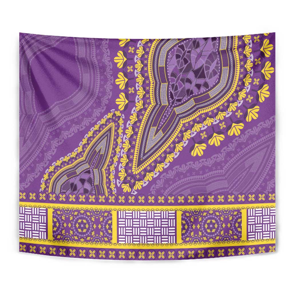 African Dashiki Tapestry Luxury Violet - Wonder Print Shop