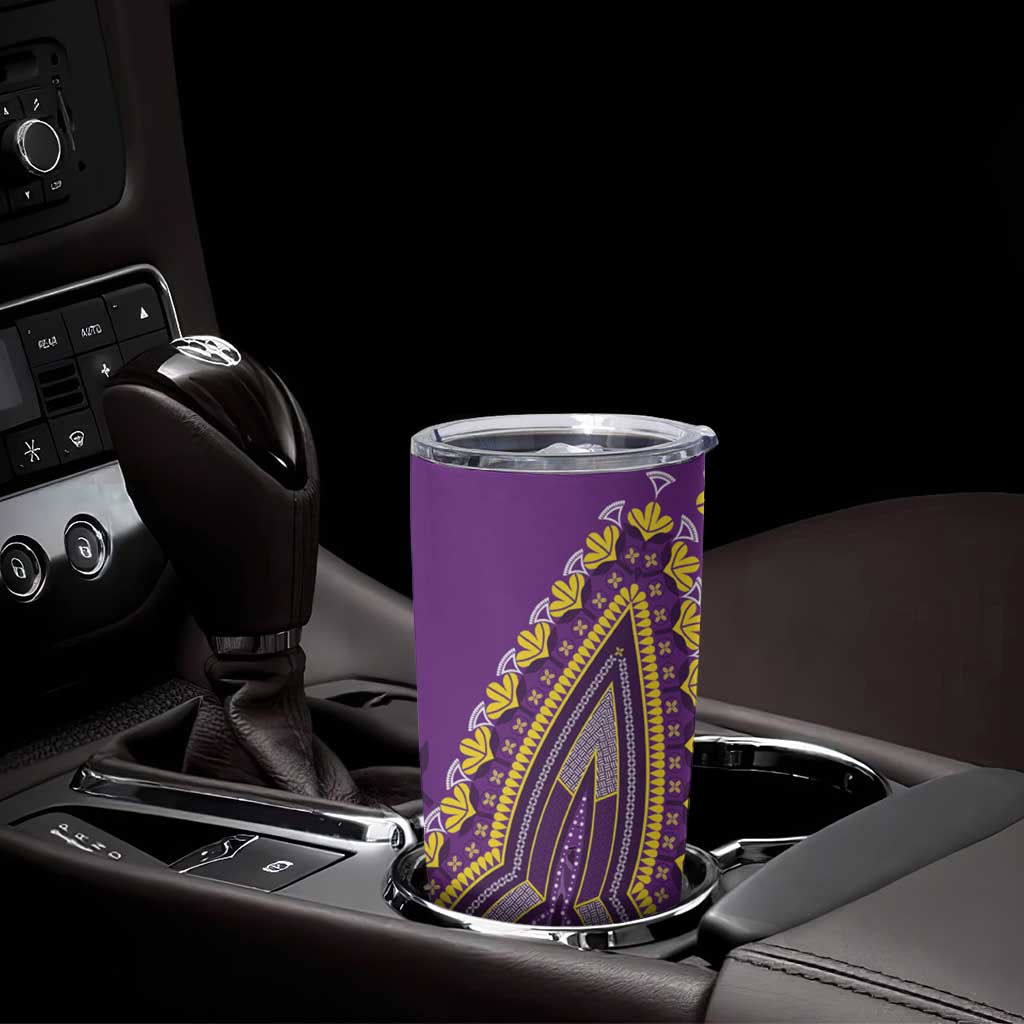 African Dashiki Tumbler Cup Luxury Violet - Wonder Print Shop