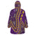African Dashiki Wearable Blanket Hoodie Luxury Violet - Wonder Print Shop