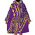 African Dashiki Wearable Blanket Hoodie Luxury Violet - Wonder Print Shop