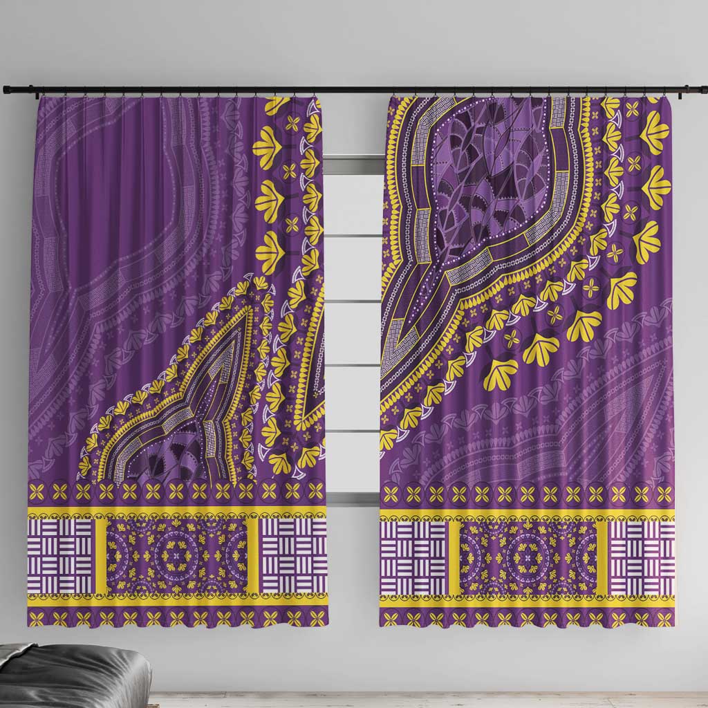 African Dashiki Window Curtain Luxury Violet - Wonder Print Shop