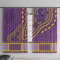 African Dashiki Window Curtain Luxury Violet - Wonder Print Shop