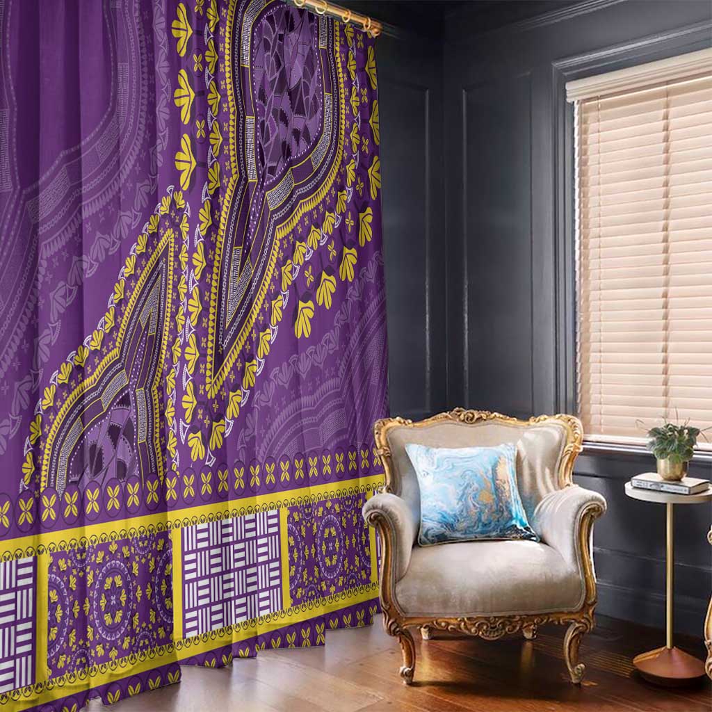 African Dashiki Window Curtain Luxury Violet - Wonder Print Shop