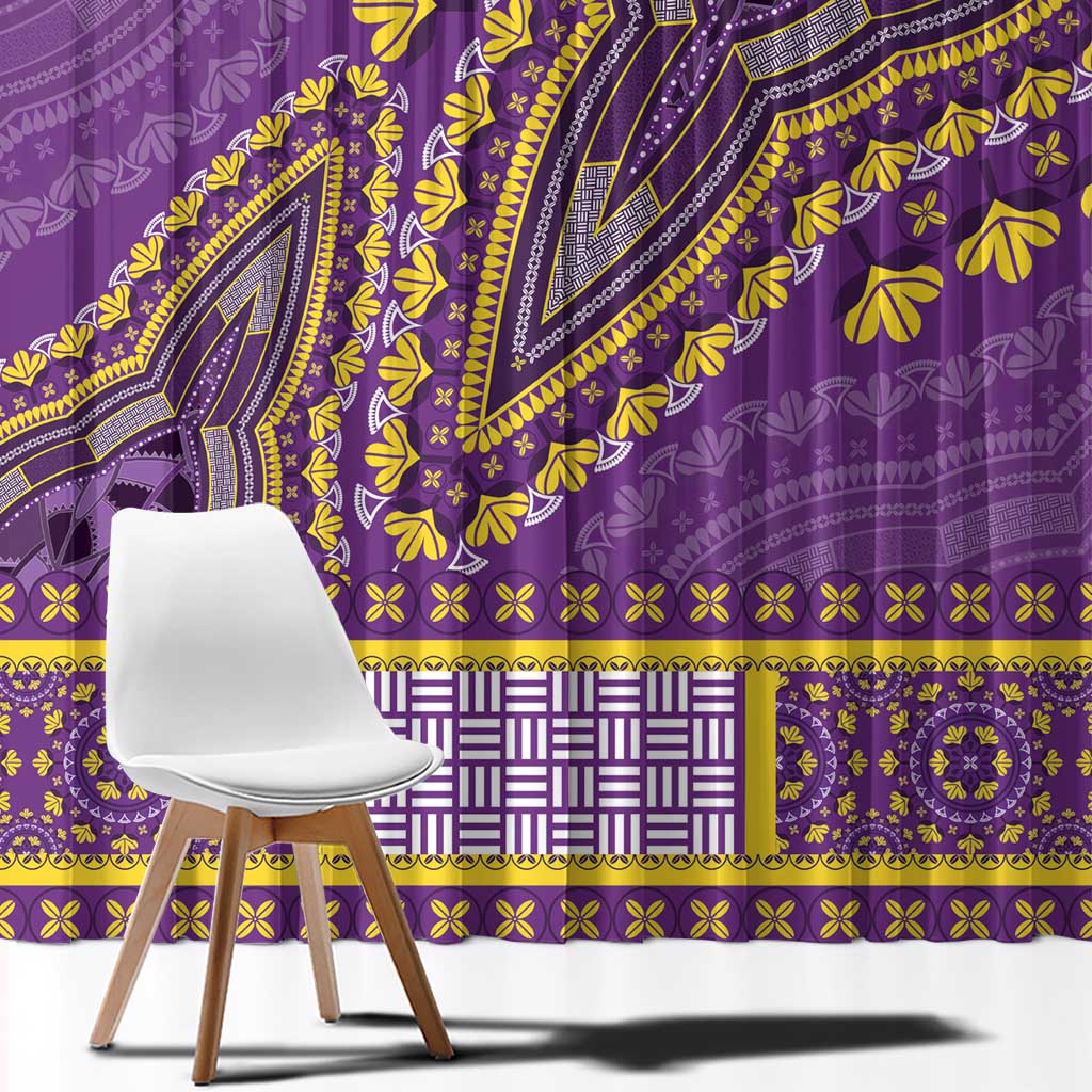 African Dashiki Window Curtain Luxury Violet - Wonder Print Shop