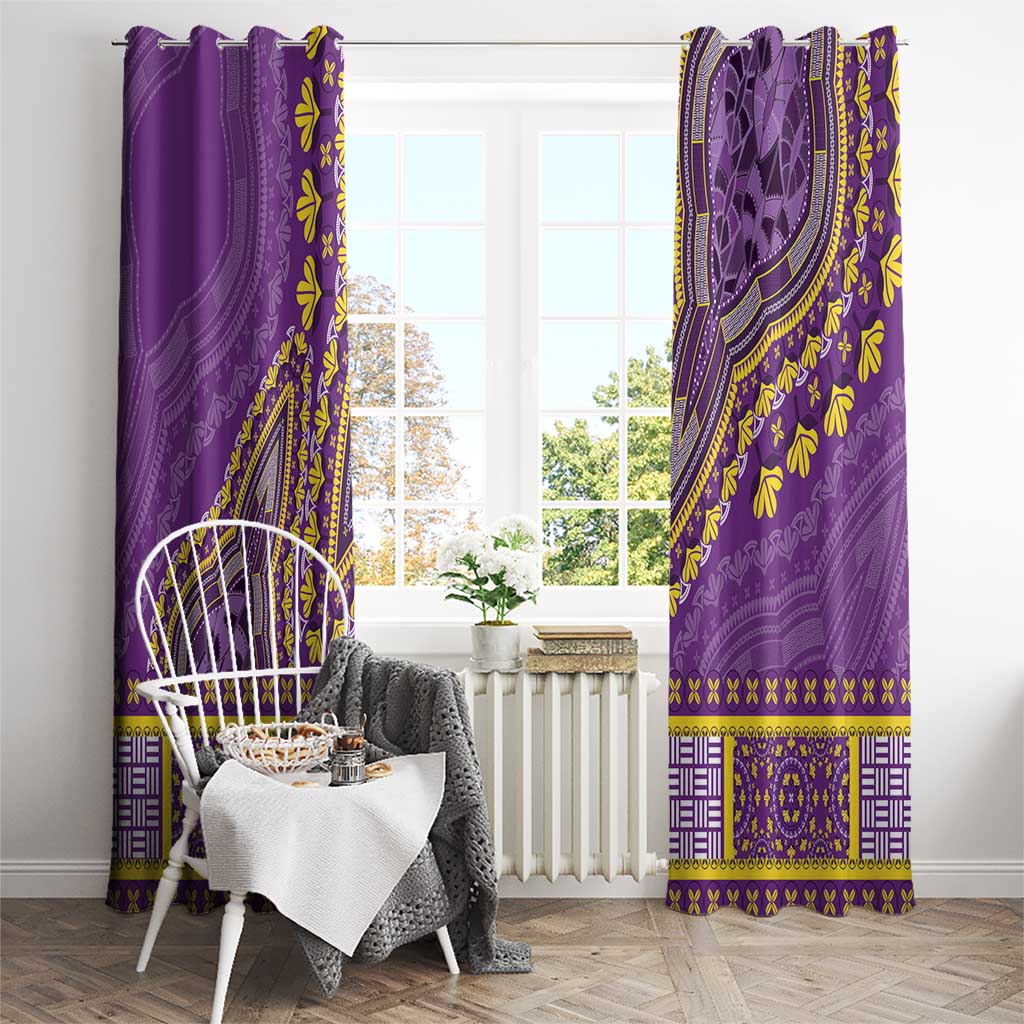 African Dashiki Window Curtain Luxury Violet - Wonder Print Shop