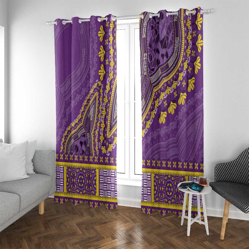African Dashiki Window Curtain Luxury Violet - Wonder Print Shop