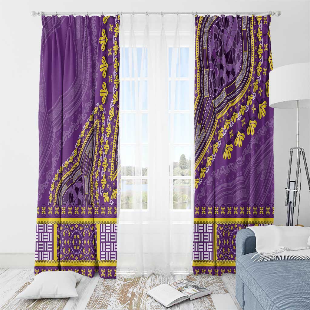 African Dashiki Window Curtain Luxury Violet - Wonder Print Shop