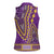 African Dashiki Women Sleeveless Polo Shirt Luxury Violet - Wonder Print Shop