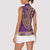 African Dashiki Women Sleeveless Polo Shirt Luxury Violet - Wonder Print Shop