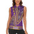 African Dashiki Women Sleeveless Polo Shirt Luxury Violet - Wonder Print Shop