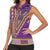 African Dashiki Women Sleeveless Polo Shirt Luxury Violet - Wonder Print Shop