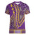 African Dashiki Women V-Neck T-Shirt Luxury Violet - Wonder Print Shop