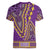 African Dashiki Women V-Neck T-Shirt Luxury Violet - Wonder Print Shop