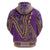African Dashiki Zip Hoodie Luxury Violet - Wonder Print Shop