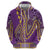 African Dashiki Zip Hoodie Luxury Violet - Wonder Print Shop