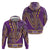 African Dashiki Zip Hoodie Luxury Violet - Wonder Print Shop