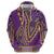 African Dashiki Zip Hoodie Luxury Violet - Wonder Print Shop