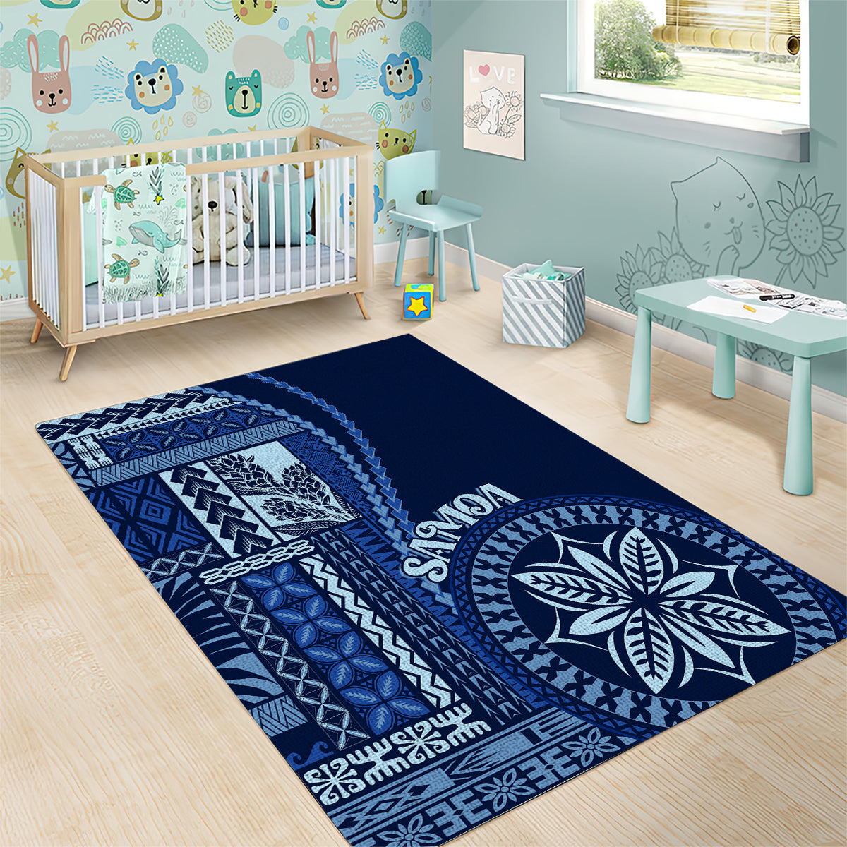 Samoa Siapo Motif Area Rug Classic Style - Bue Ver LT7 - Wonder Print Shop