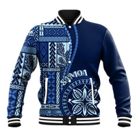 Samoa Siapo Motif Baseball Jacket Classic Style - Bue Ver LT7 - Wonder Print Shop