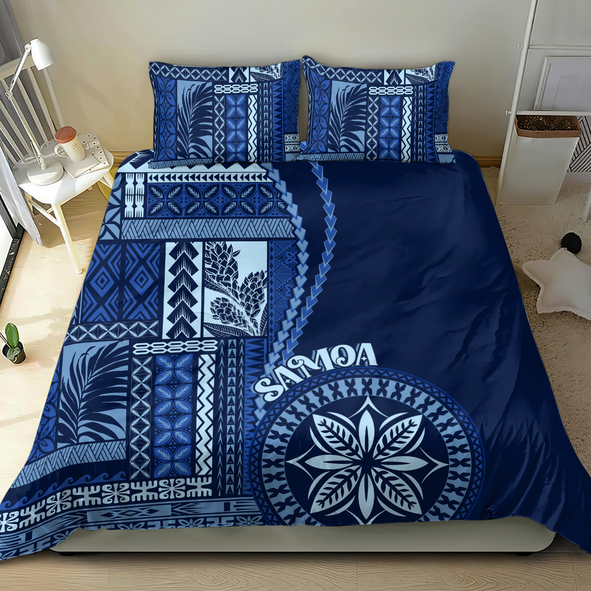 Samoa Siapo Motif Bedding Set Classic Style - Bue Ver LT7 - Wonder Print Shop