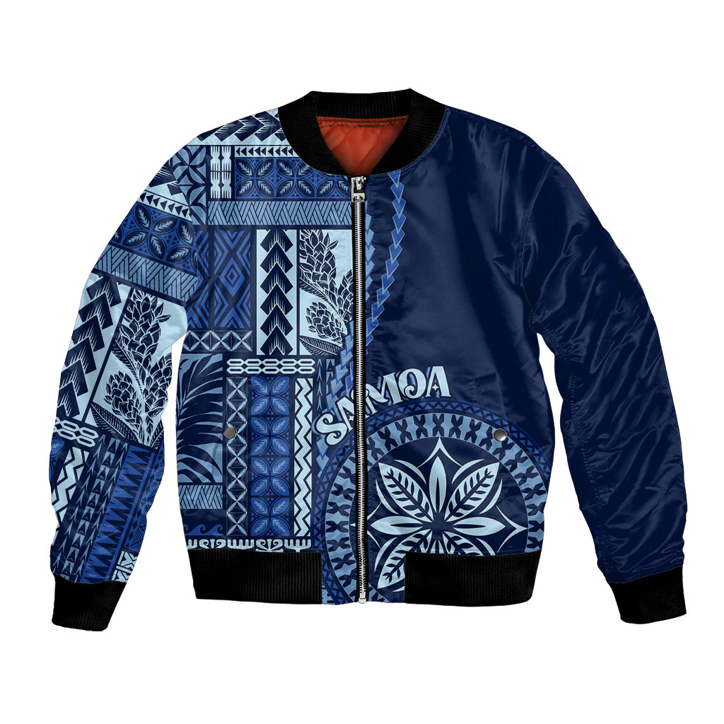 Samoa Siapo Motif Bomber Jacket Classic Style - Bue Ver LT7 - Wonder Print Shop
