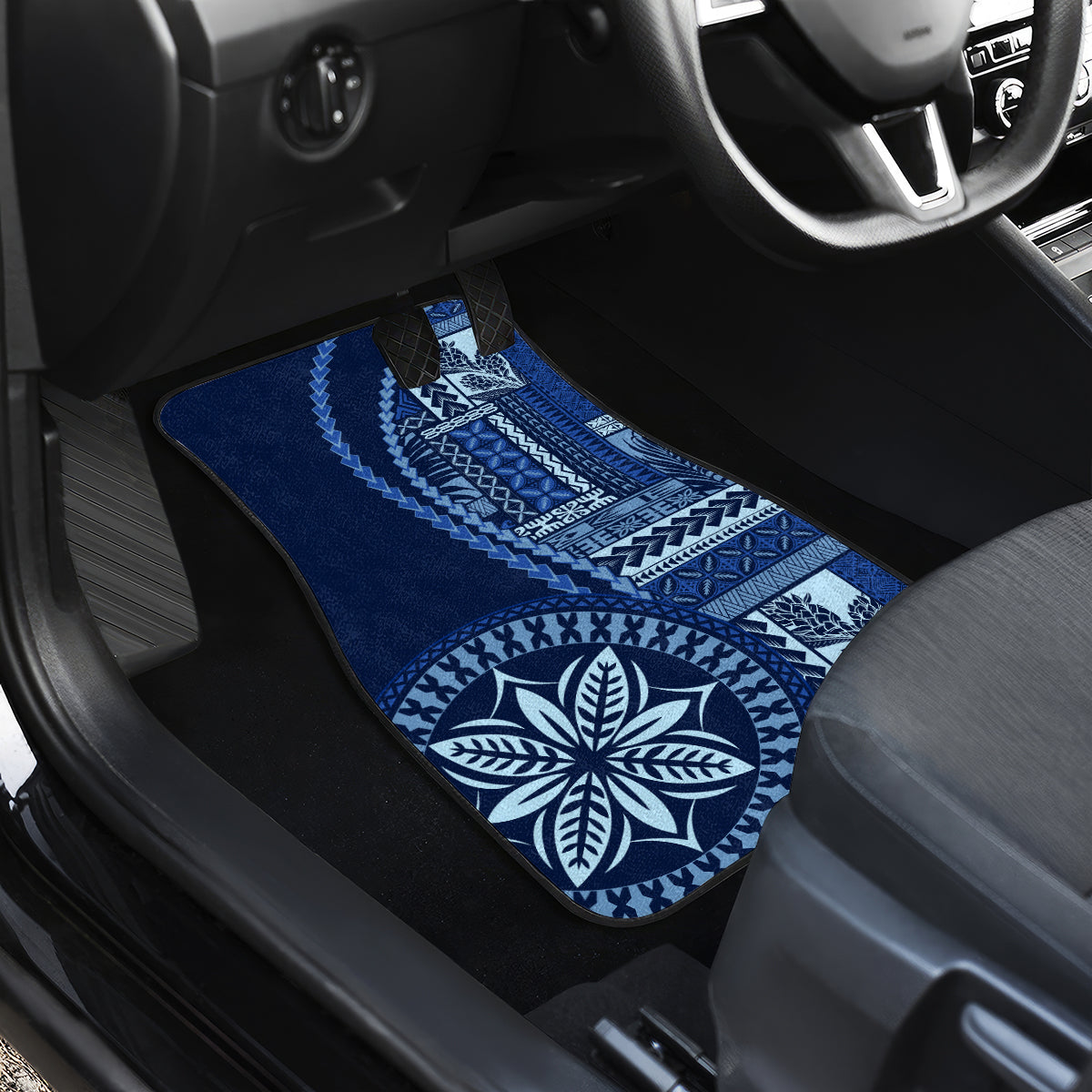 Samoa Siapo Motif Car Mats Classic Style - Bue Ver LT7 - Wonder Print Shop