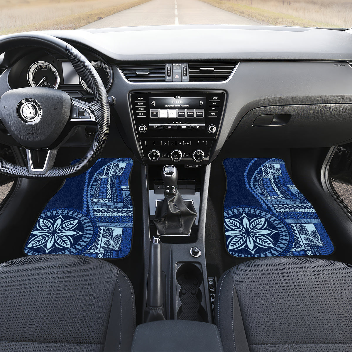 Samoa Siapo Motif Car Mats Classic Style - Bue Ver LT7 - Wonder Print Shop