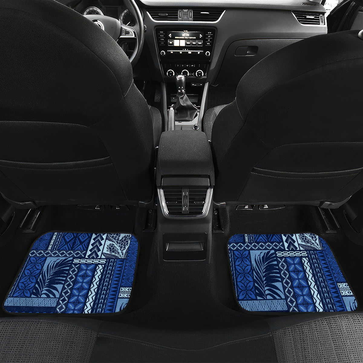 Samoa Siapo Motif Car Mats Classic Style - Bue Ver LT7 - Wonder Print Shop