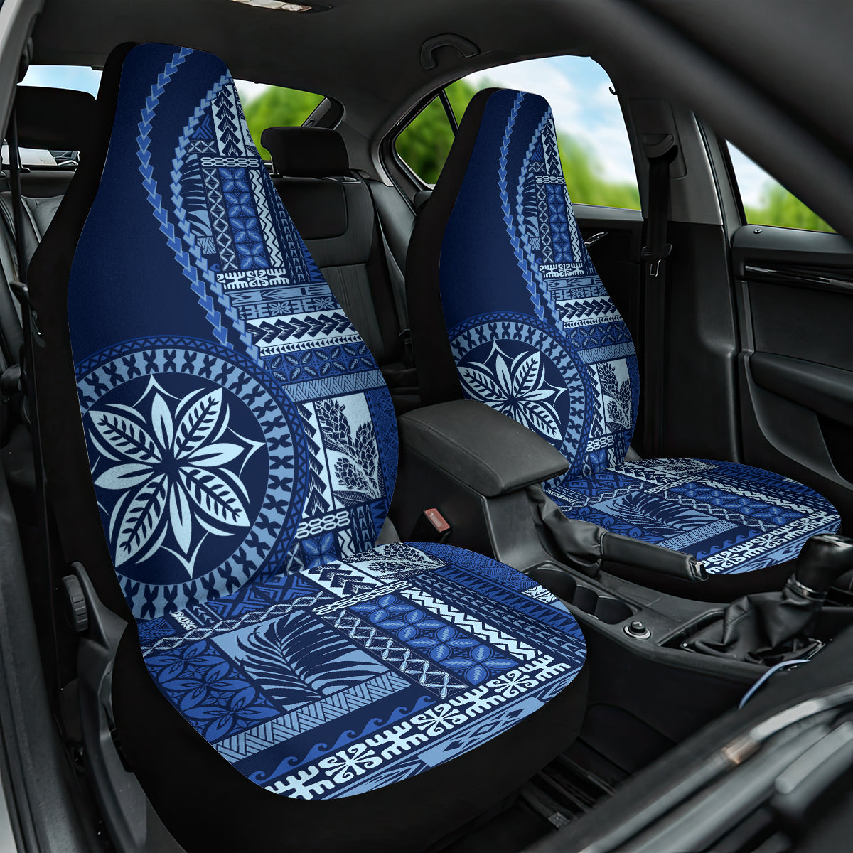 Samoa Siapo Motif Car Seat Cover Classic Style - Bue Ver LT7 - Wonder Print Shop